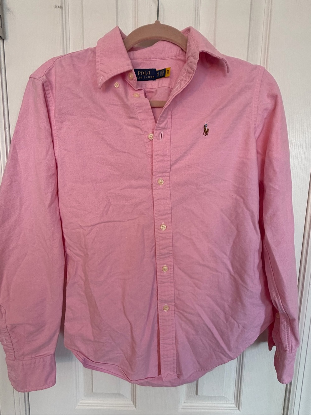 Ralph Lauren Pink Oxford Button-Down Shirt Small